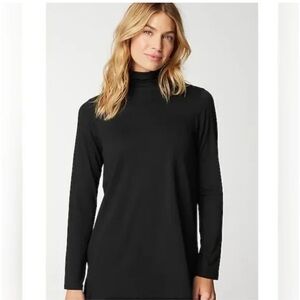 J.Jill black Luxe Supima cotton turtleneck tunic size 1X women’s